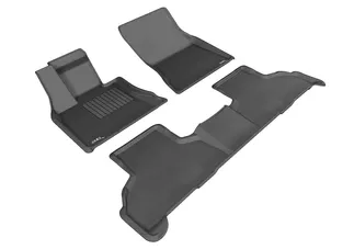3D MAXpider Kagu 1st & 2nd Row Floormats For 14-19 BMW X5 / X6 F15 / F16 - Black
